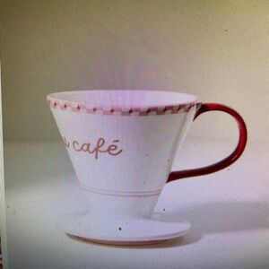 ❤️ ANTHROPOLOGIE CAFE VIOLETTE HANDPAINTED STONEWARE POUROVER COFFEE MAKER NEW